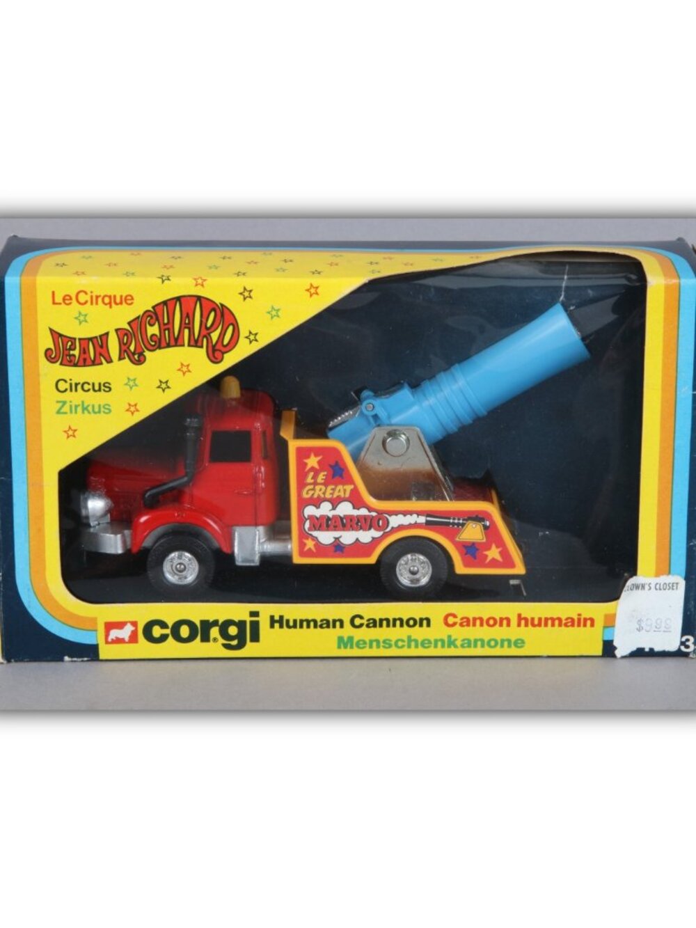 CORGI 1163 Jean Richard Human Cannon circus Vehicle Le Crique Circus from 1978
